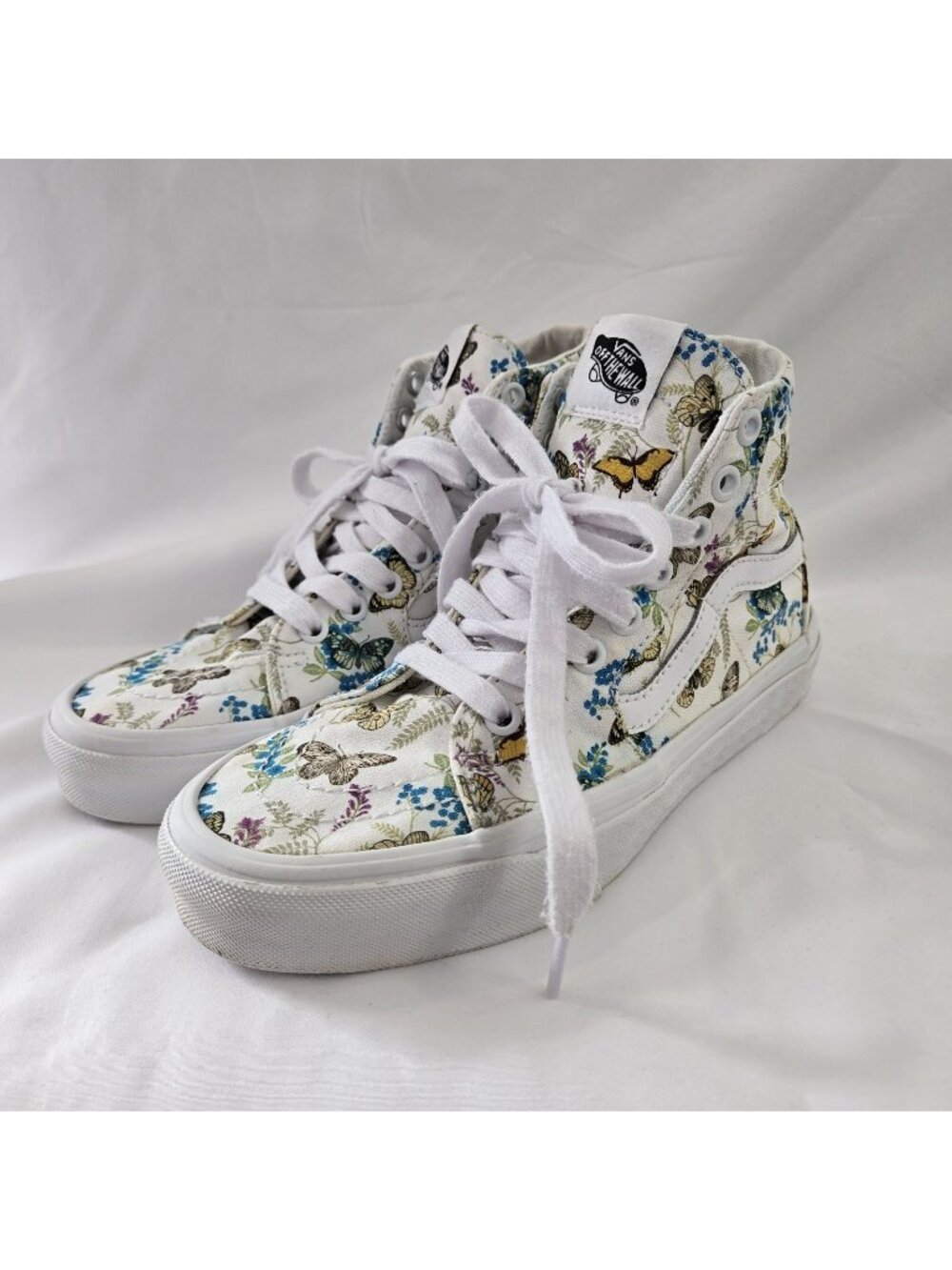 Vans Sk8 Hi Top Design Butterflies Women’s Sz 7 Men’s Sz 5.5 Sneakers EUC